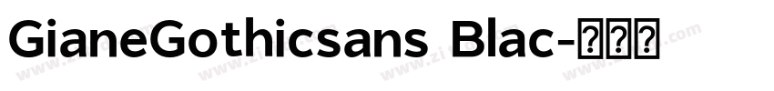 GianeGothicsans Blac字体转换